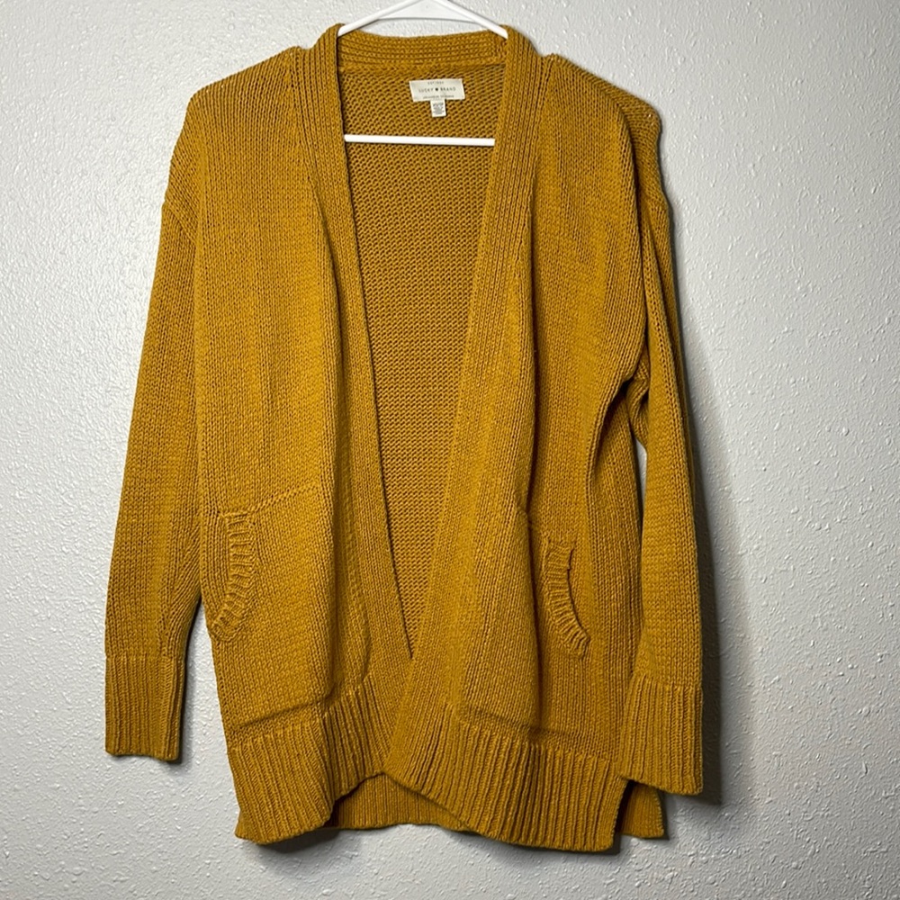 Women’s Lucky Brand XS gold cardigan
